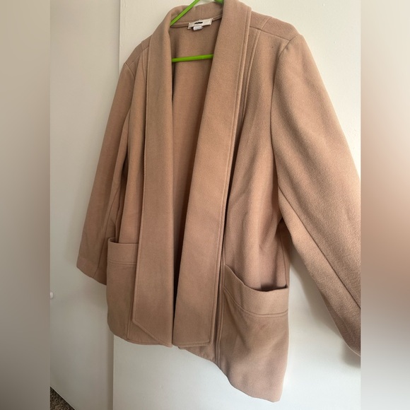 Tan Open Front Blazer - Picture 3 of 8